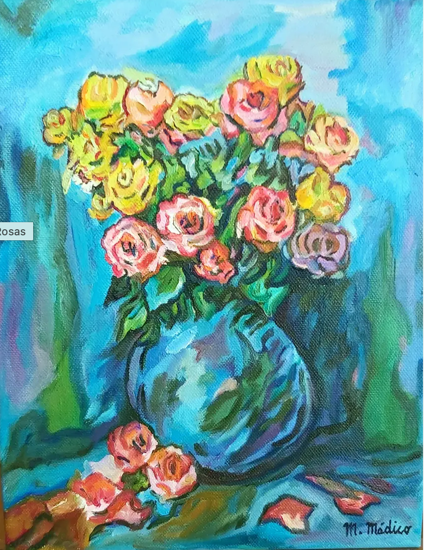 Jarron con Rosas
