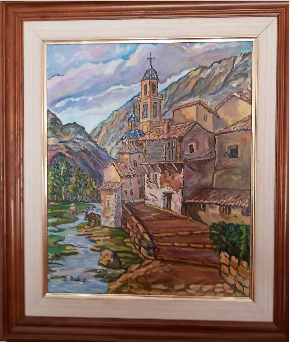 Paisaje sobre la España rural Vielha( Vall de Aran)- Lleida