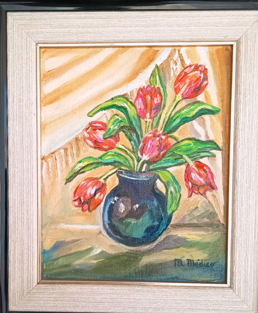 Jarr&oacute;n Con Flores, Tulipanes