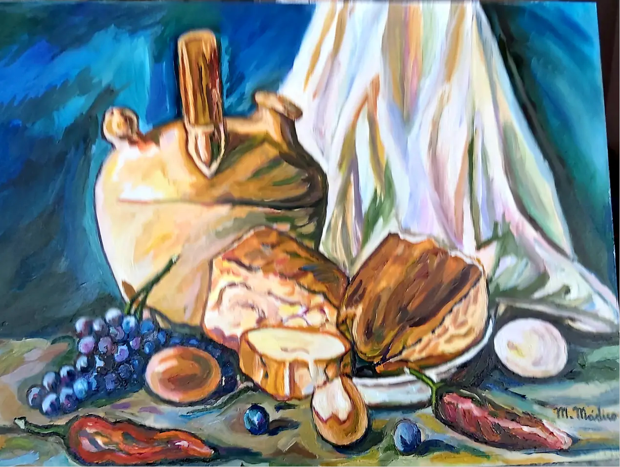 Cantaro, fruta , variedad de pan