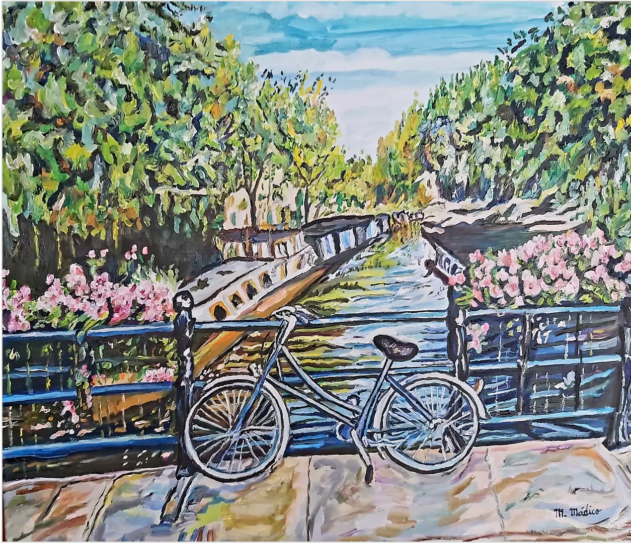 Bicicleta sobre el canal (Amsterdam)