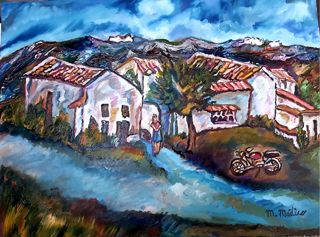 Cortijo bajo la luz de la luna (Andalucía)